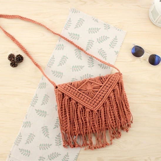 Sac Macramé Sac bandoulière en Macramé tendance