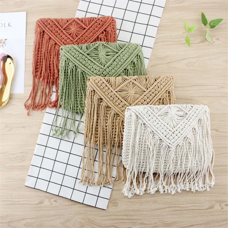 Sac Macramé Sac bandoulière en Macramé tendance