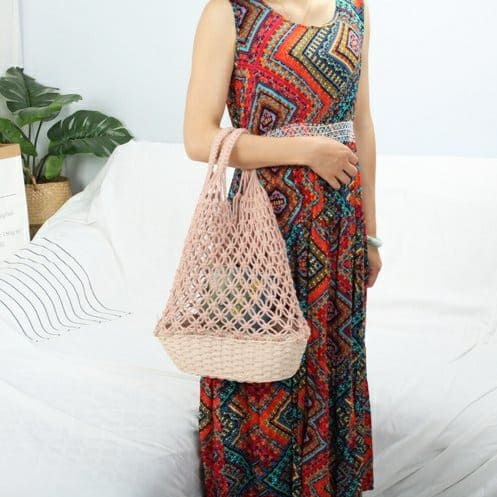 Sac Macramé Sac de plage en Macramé Éclat Maritime