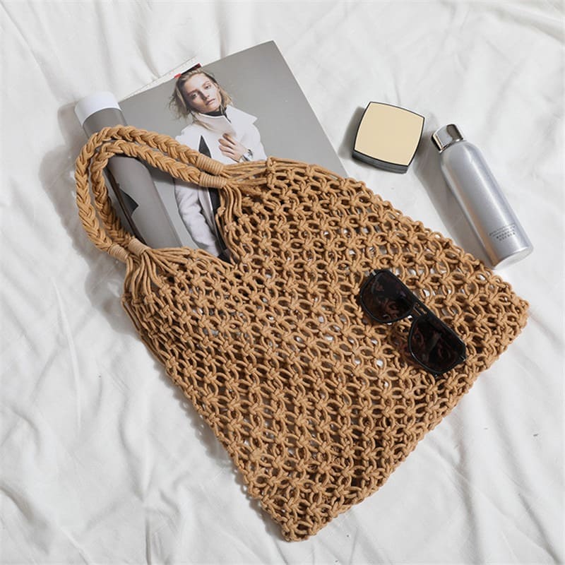 Sac Macramé Sac en Macramé à mailles souples