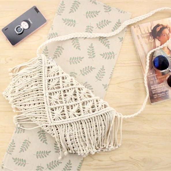 Sac Macramé Sac Macramé beige chic