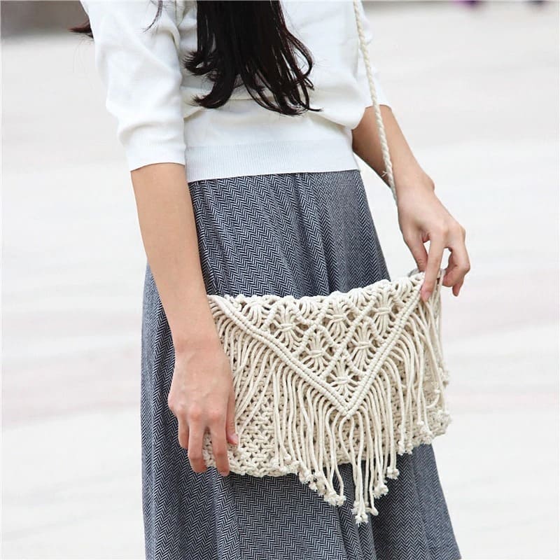 Sac Macramé Sac Macramé beige chic