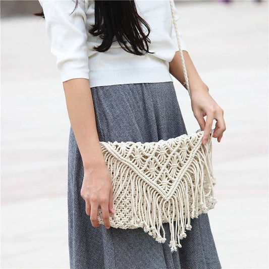 Sac Macramé Sac Macramé beige chic