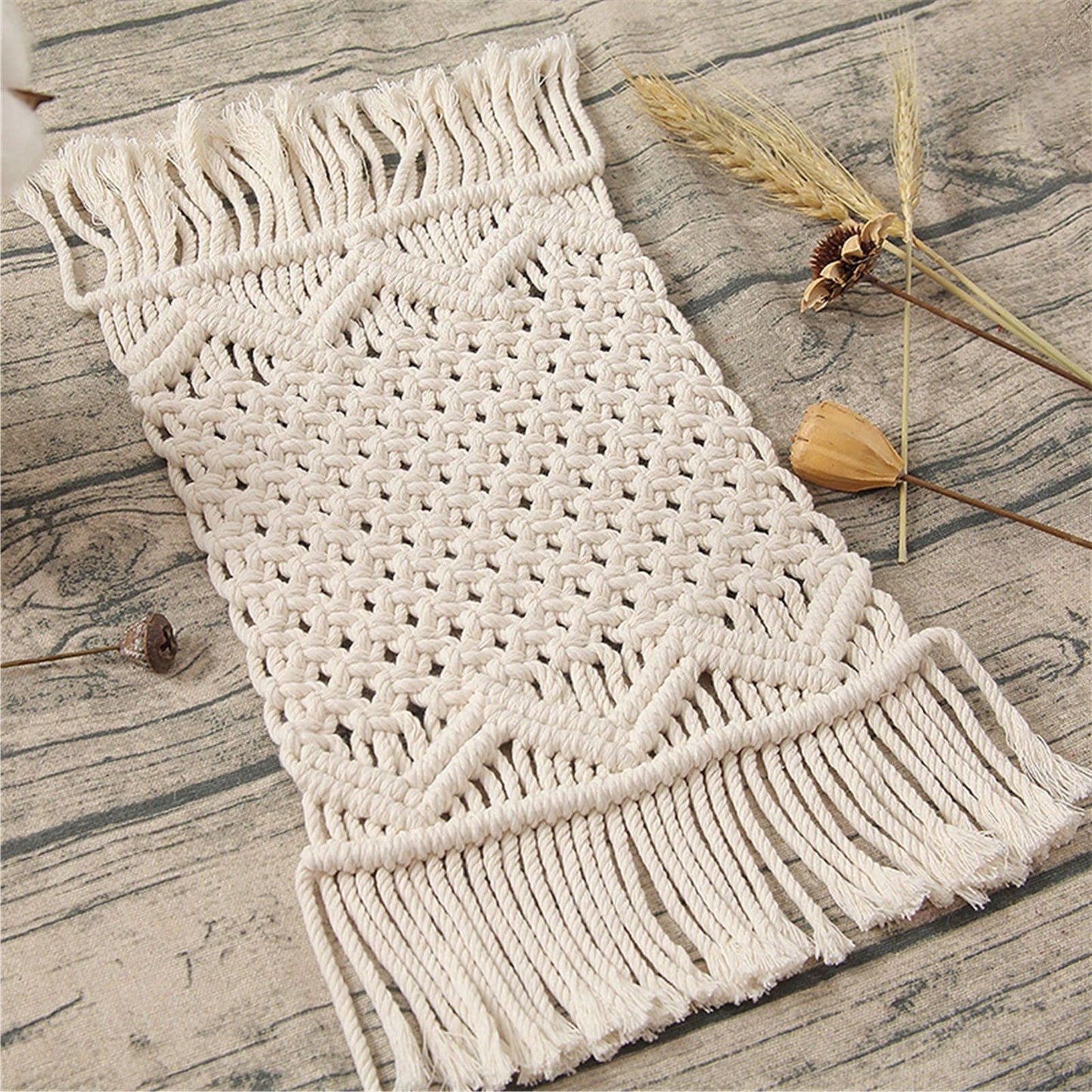 Set de Table Macramé Set de table bohème en Macramé Chic