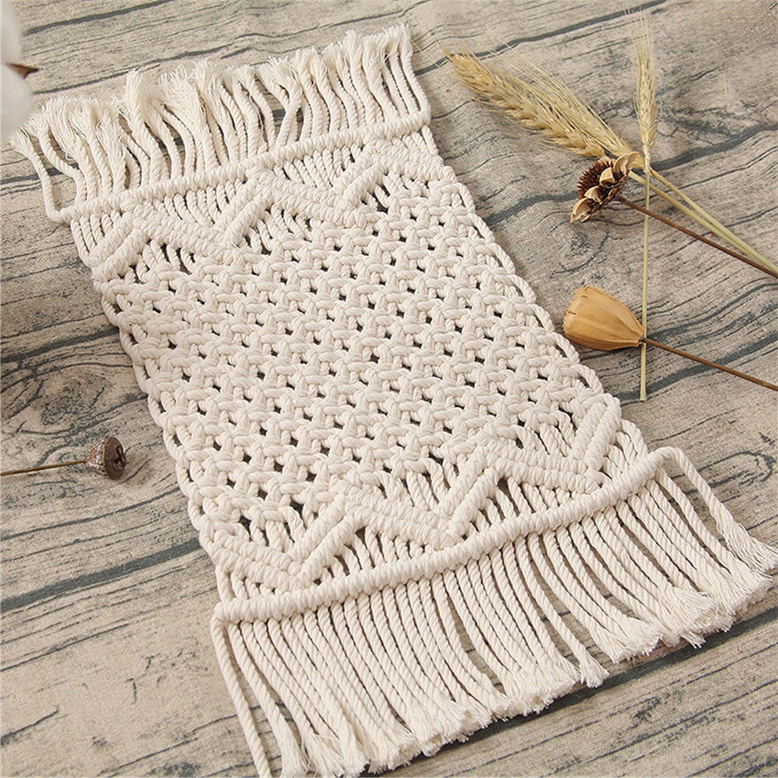 Set de Table Macramé Set de table bohème en Macramé Chic