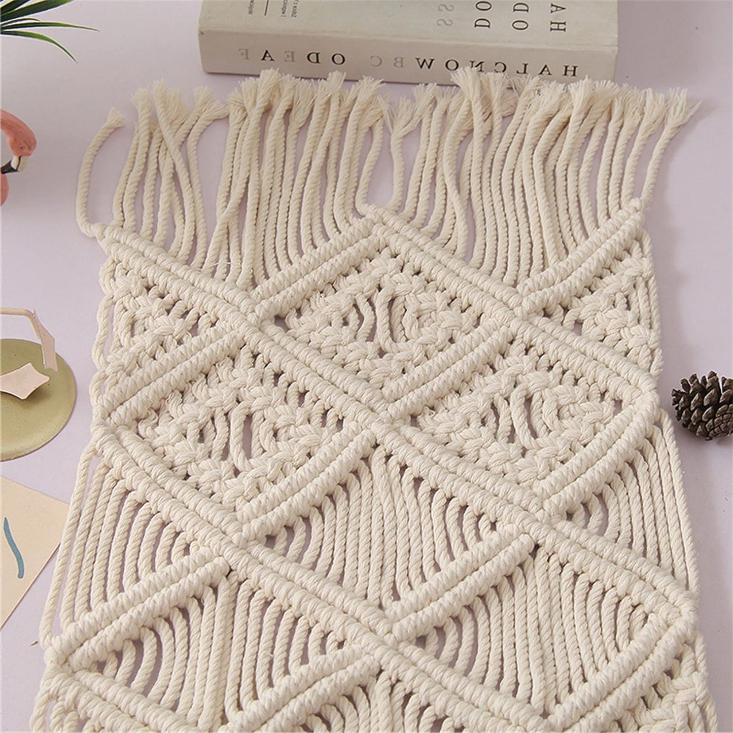 Set de Table Macramé Set de table bohème en Macramé Chic