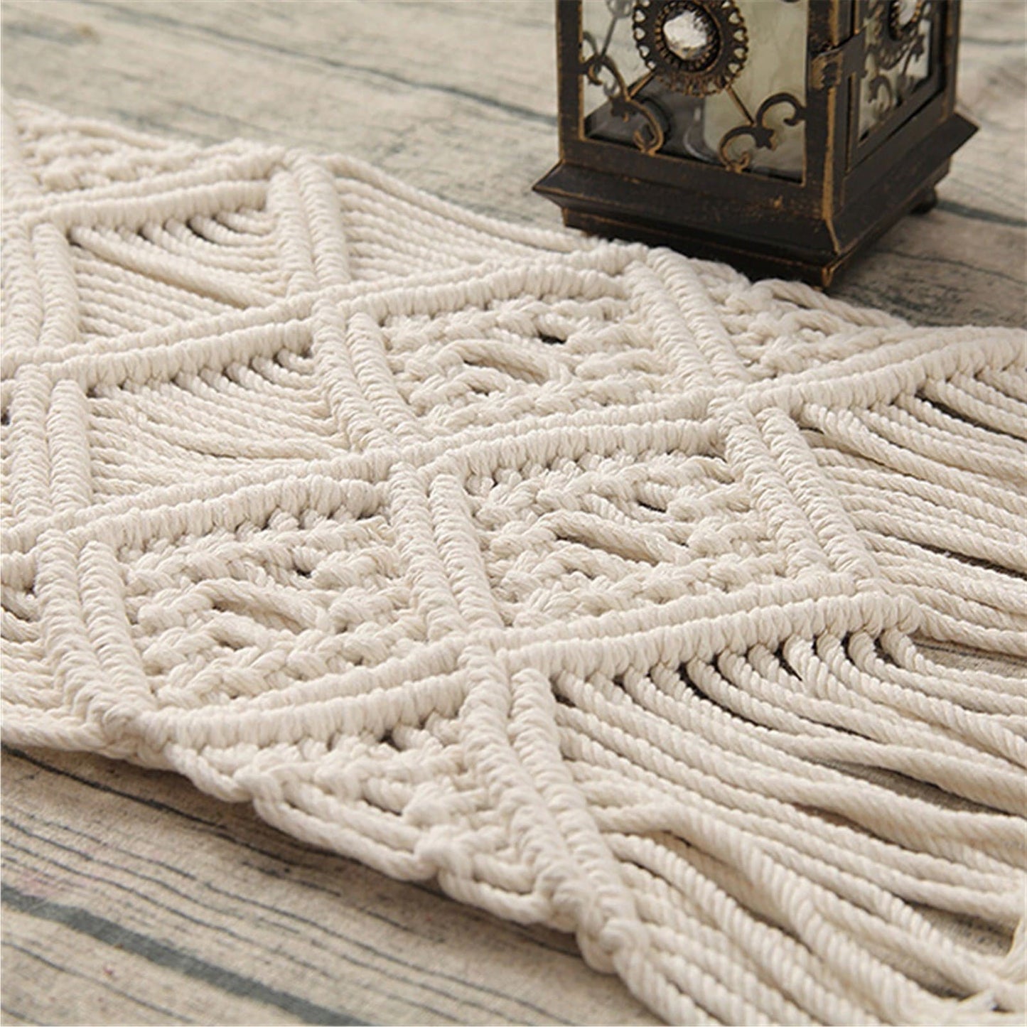 Set de Table Macramé Set de table bohème en Macramé Chic