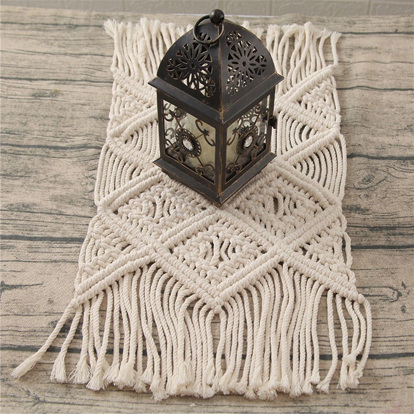 Set de Table Macramé Set de table bohème en Macramé Chic