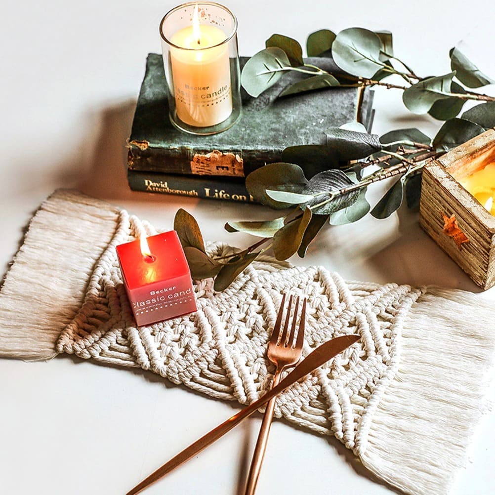 Set de Table Macramé Set de table rectangulaire en Macramé Chic & Tendance