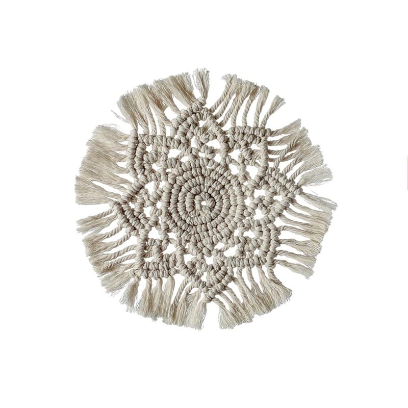 Set de Table Macramé Sets de table ronds en Macramé Élégance Artisanale