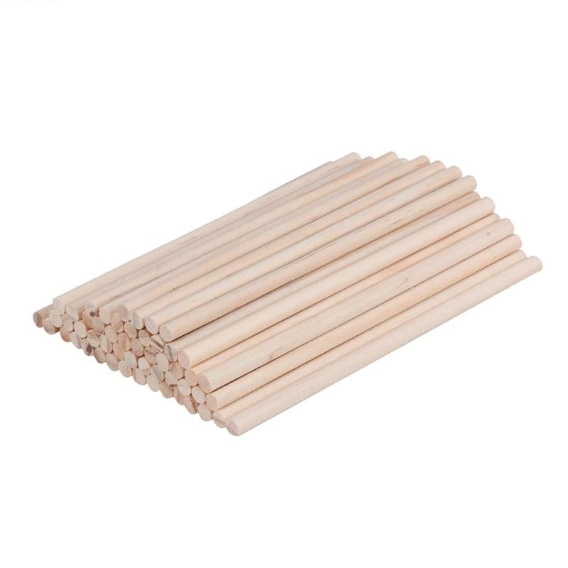 Support en Bois Macramé Pack de 100 bâtons de Macramé 30 cm - Créativité en série