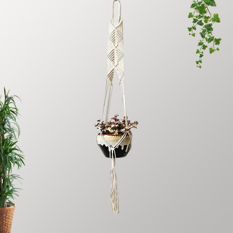 Suspension Macramé Accroche Magique pour Plantes Macramé