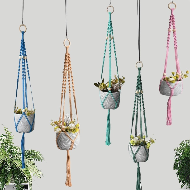 Suspension Macramé Suspension en Macramé pour plantes élégantes