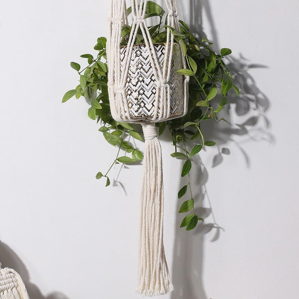 Suspension Macramé Suspension Macramé Bohème pour Plantes
