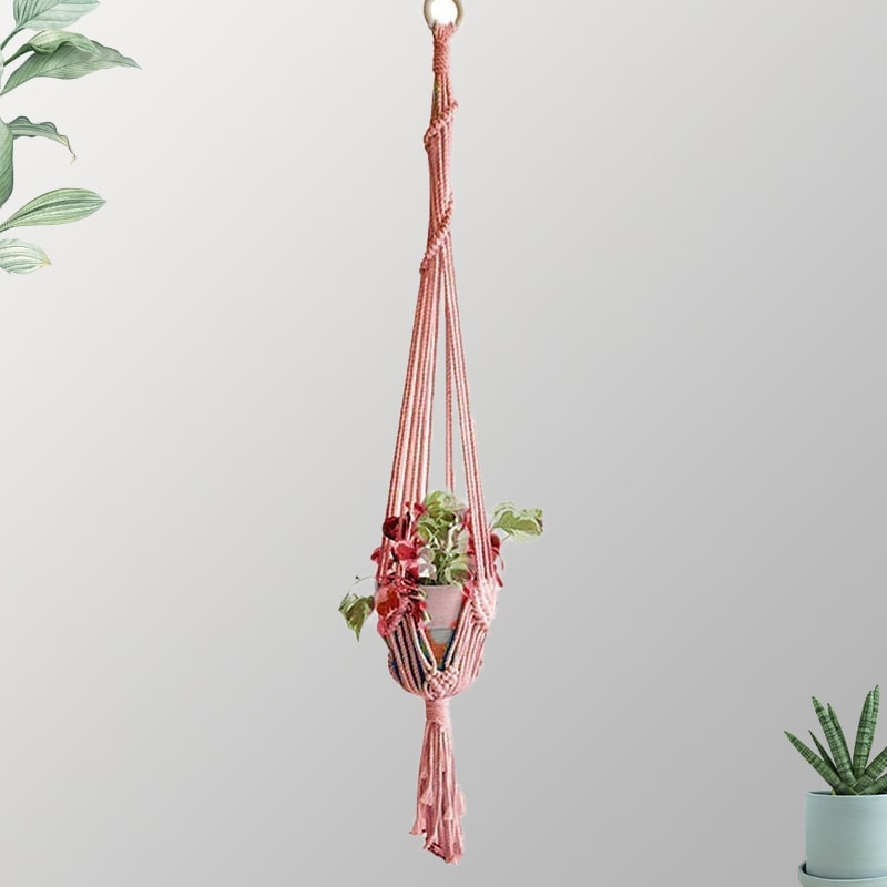 Suspension Macramé Suspension Macramé "Éclat Verde"