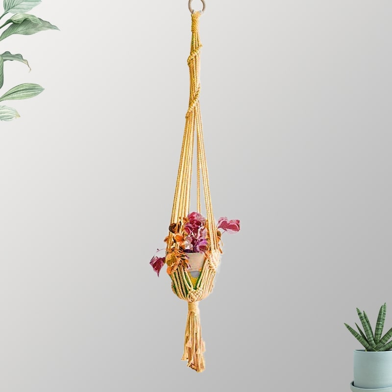Suspension Macramé Suspension Macramé "Éclat Verde"