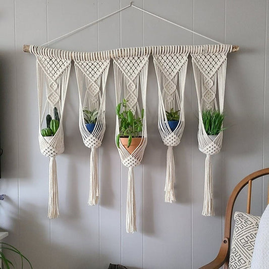 Suspension Macramé Suspension Macramé Éclatante