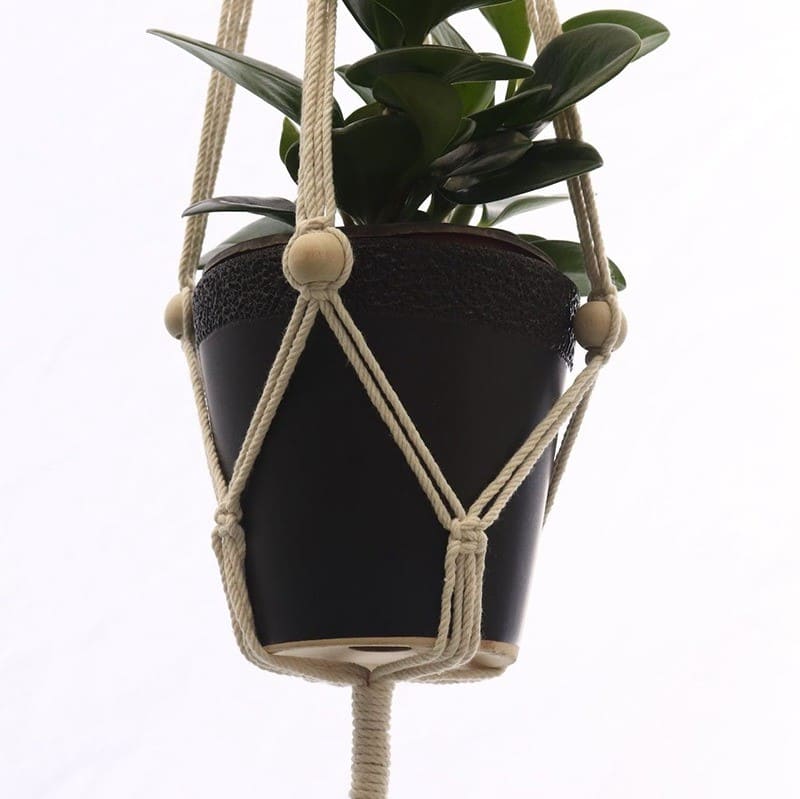 Suspension Macramé Suspension Macramé Éclatante avec Perles