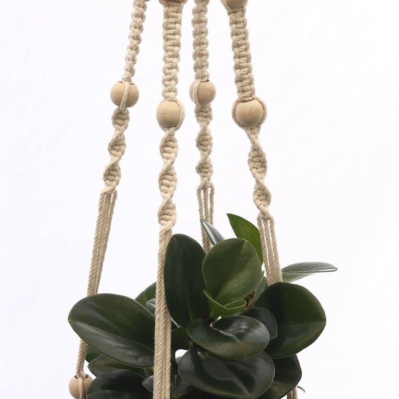 Suspension Macramé Suspension Macramé Éclatante avec Perles