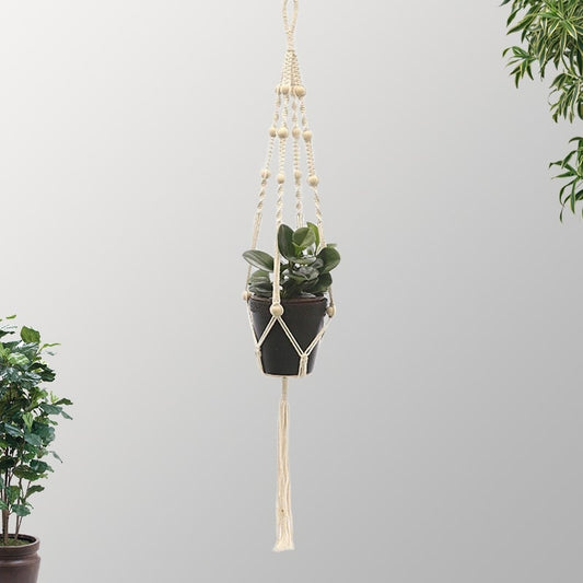 Suspension Macramé Suspension Macramé Éclatante avec Perles