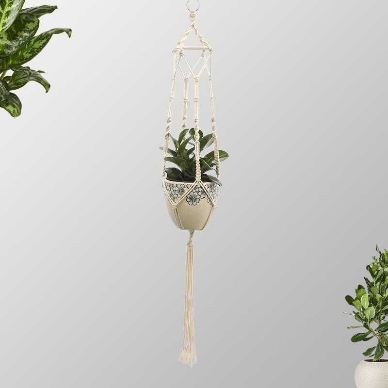 Suspension Macramé Suspension Macramé Éclatante pour Pots