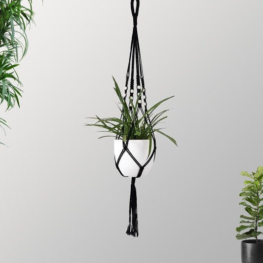 Suspension Macramé Suspension Macramé Noir Élégance