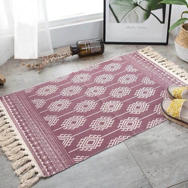 Tapis Macramé Tapis Macramé Rectangulaire Élégance Artisanale