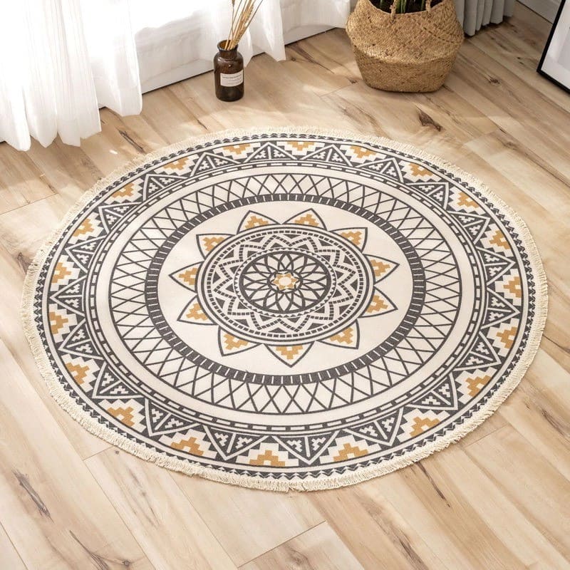 Tapis Macramé Tapis Macramé Rond Élégance