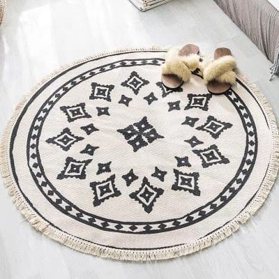 Tapis Macramé Tapis Macramé Rond Élégance