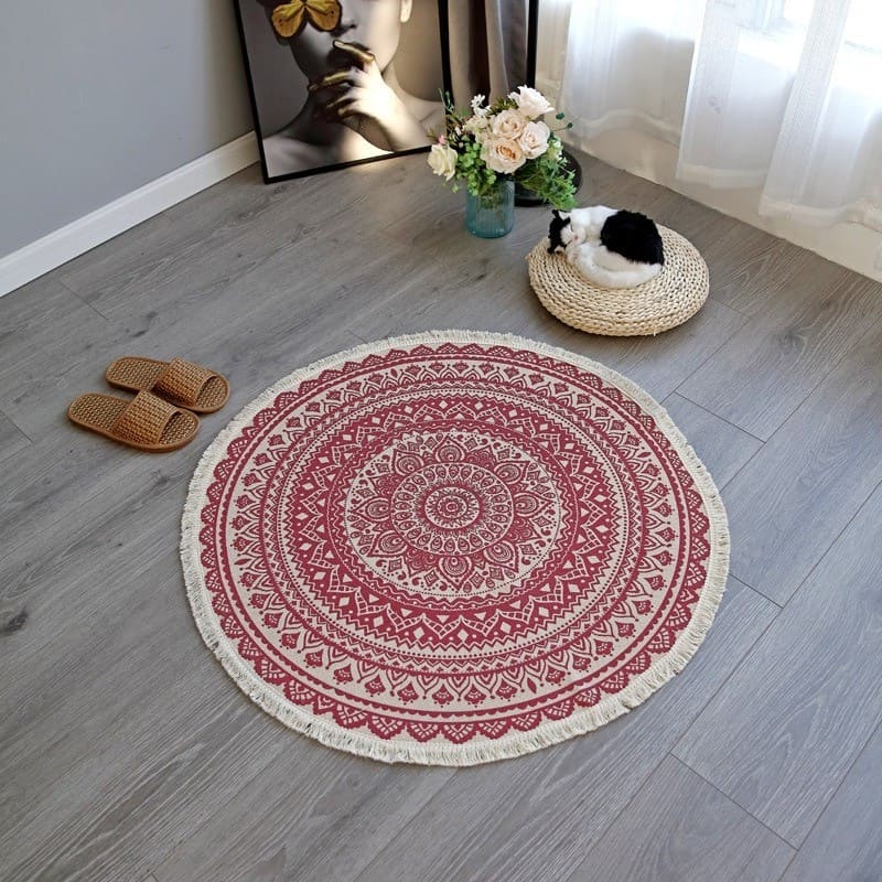 Tapis Macramé Tapis Macramé Rond Élégance