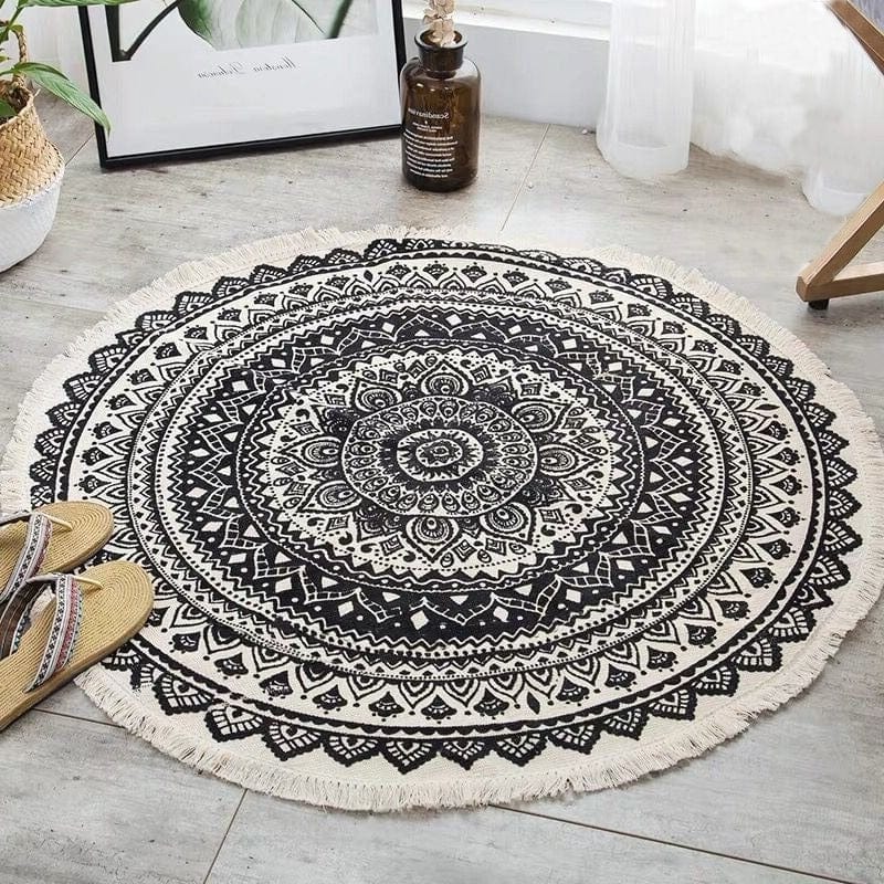 Tapis Macramé Tapis Macramé Rond Élégance