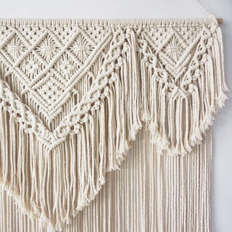 Tête de lit macramé Tenture Murale en Macramé Élégance Tête de Lit